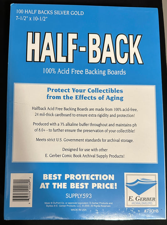 E. Gerber Half-Back Boards