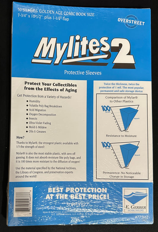 E. Gerber Mylites 2 Silver & Golden Age Bags